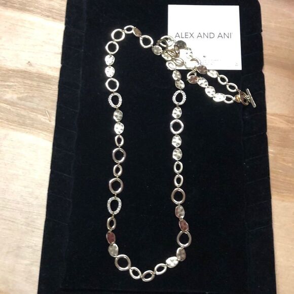 ‎Alex and Ani 32” Long Gold Tone Link Necklace - Picture 1 of 4